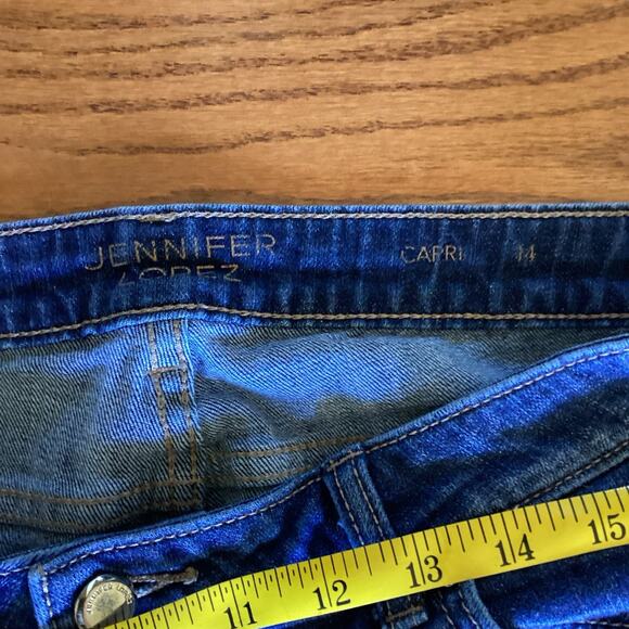 Jennifer Lopez Capri Blue Jeans Womens Size 14 - Picture 4 of 6